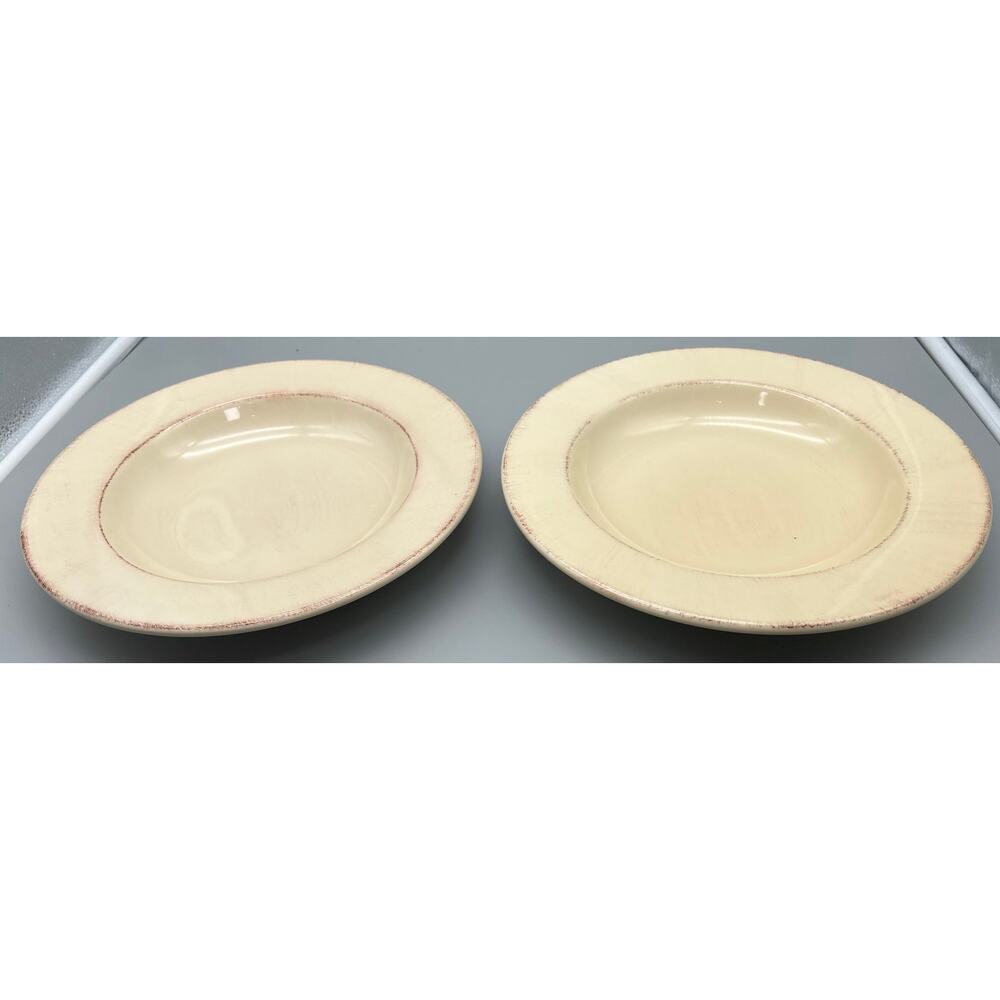 Pier 1 Toscana Ivory Set of 2 Pasta Bowls , Made in Italy, Discontinued